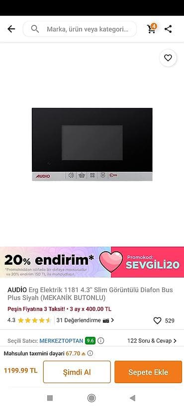 redmi 15 c: Türkiyədən səhf alındığı üçün satılır təcili 2 edəd diafon birlikdə — 1