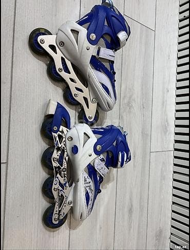 skate: Rollar (inline skates) – GOSOME brendi, mavi/ağ rəngdə. - Təkər sayı — 1