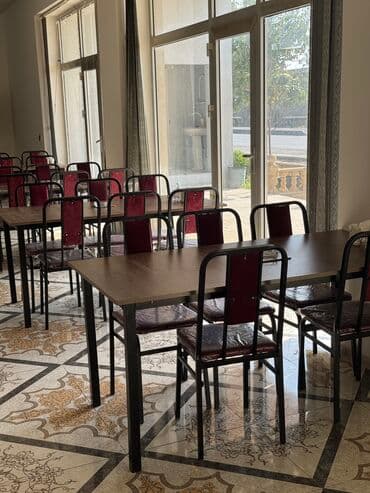 demir stol stul: Mətbəx üçün, Yeni, Açılmayan, Kvadrat masa, 6 stul — 6