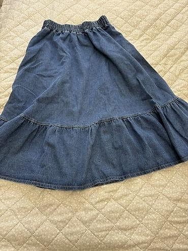 qadin geyim: Denim ətək - Material: jeans (denim), orta qalınlıqda. - Rəng — 1