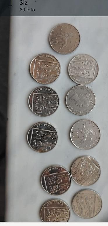 Məhsul: Böyük Britaniya 10 pənslik sikkələr toplusu Təsvir: - — 8
