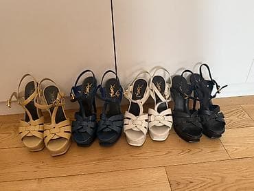 YSL “Tribute” platformlu qadın sandal kolleksiyası - Model: Saint