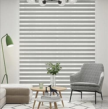 Другой декор и предметы интерьера: Zebra jalüz pərdə - İkili qatlı zebra sistemi: şəffaf və sıx zolaqlar — 4
