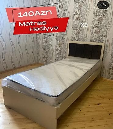 qonaq otaqi: Tək nəfərlik çarpayı – 140 AZN Matras hədiyyə - Klassik dizaynlı — 1