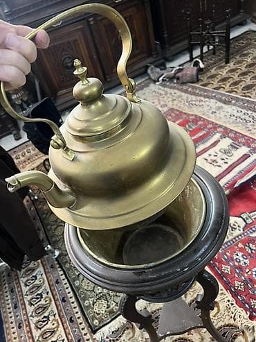 Qədim samovar, 1900 il, Mis, Vəziyyəti: Əla — 3