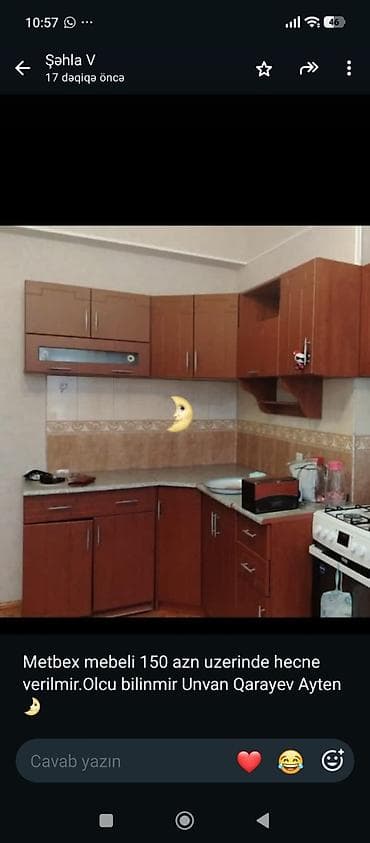 Ev və bağ: 077 613 12 74 Mətbəx mebeli dəsti - Künc yerləşimli üst və alt — 1