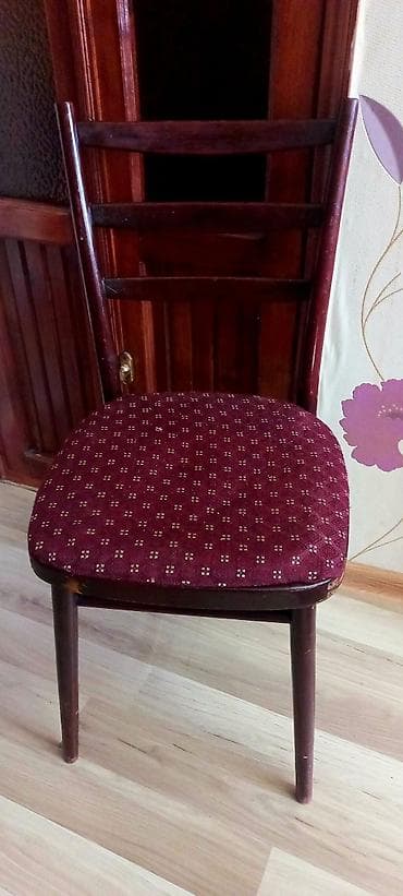 Mətbəx üçün, Qatlanmayan, rəng - Bordo Stul