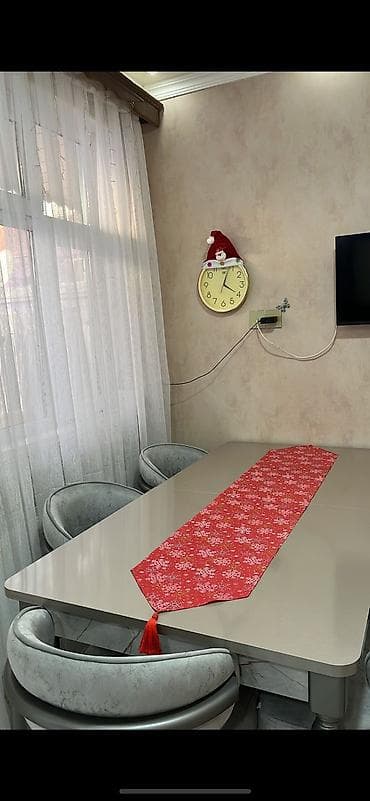 taxta stul: Qonaq otağı üçün, Yeni, Dördbucaq masa, 8 stul — 2