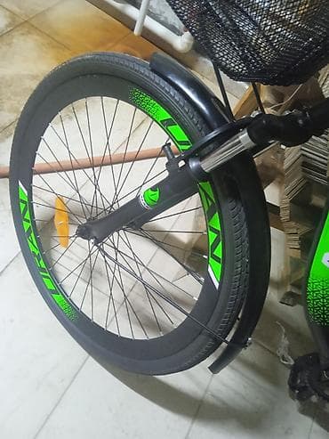 Şəhər tipli velosiped – URAN brendi - Rəng: qara-yaşıl (təkər