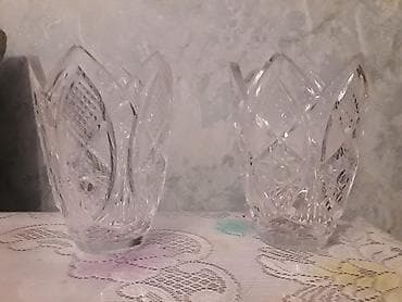 Cütü 30azn. Kəpənək kəsimli naxışlı kristal şirniyyat qabları (2