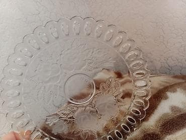 cayni serviz: Tort və şiriniyyat qabı, rəng - Ağ, Şüşə, Türkiyə — 5