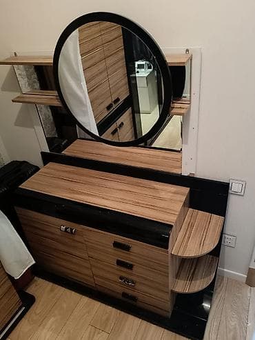 şkaf paltar: 3 qapılı, Güzgülü, Qara, Taxta, Kupe, Düz dolab — 10