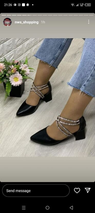 a herifi: Tuflilər, Ölçü: 40, rəng - Qara, İşlənmiş — 1