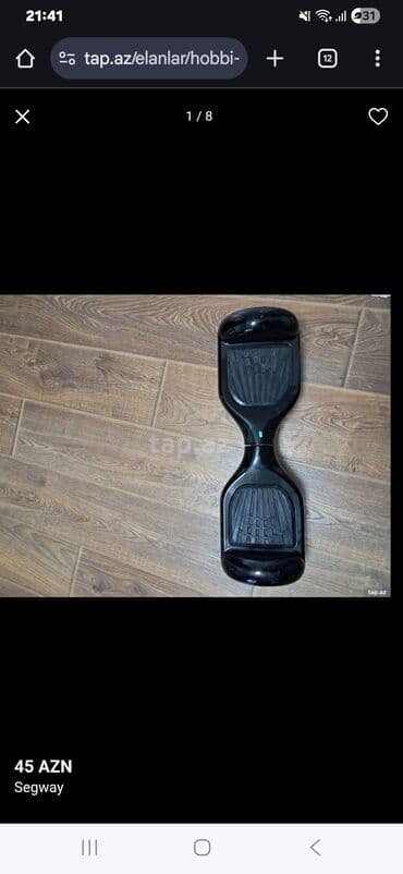 Elektrikli samokatlar: Hoverboard (Segway) – qara rəng - 2 təkərli, özünü tarazlayan — 1