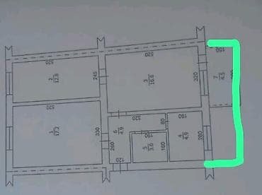 kohne evler: Gəncə, 3 otaqlı, Köhnə tikili, 60 kv. m — 2