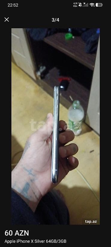 kalonka dinamikler: IPhone X, 64 GB, Gümüşü, Qırıq — 2