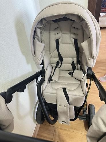 usaq xoncasi instagram: Uşaq arabası – bej rəngli, çoxfunksiyalı 2‑in‑1 komplekt happy baby — 6