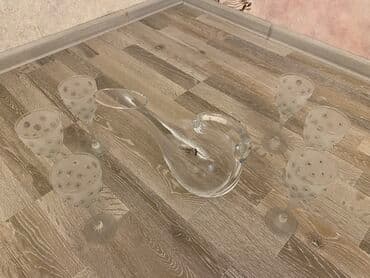 çaxır boçkası: Qədəhlər, rəng - Ağ, Şüşə, 6 ədədli dəst, Türkiyə — 4