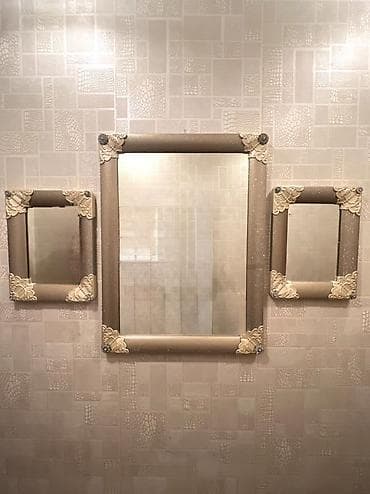 ev güzgüləri: Güzgü Divar üçün, Kvadrat, Dekorativ, Çərçivə ilə — 1