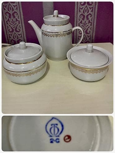 versace servis: Nahar dəsti, rəng - Ağ, Farfor, 6 nəfərlik, Türkiyə — 1