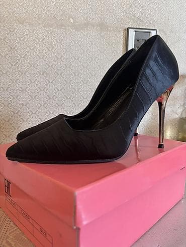 xanimlar: Qadın klassik tuflisi - Rəng: qara - Model: sivri burunlu, kruqoşə — 3