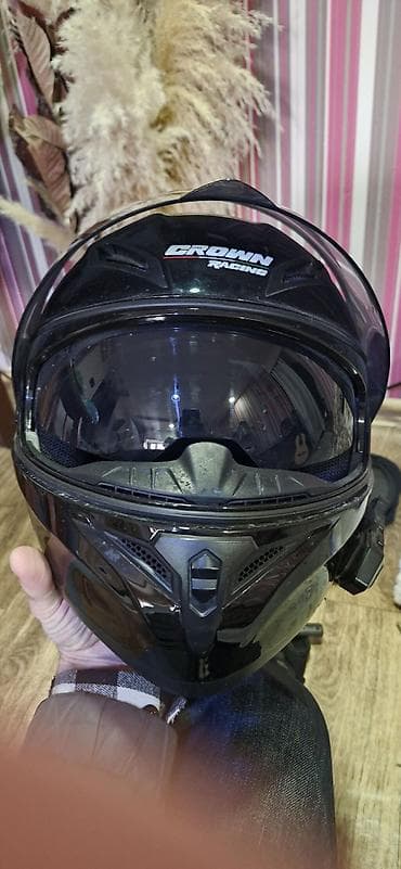 06 arxa faralari: Moto dəbilqə və aksesuarlar dəsti Kaska+interkom, əlcəklər, maska, 2 — 7