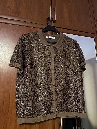 ZARA qadın koftası – qısaqol, düyməli, payetkalı - Brend: ZARA - — 1