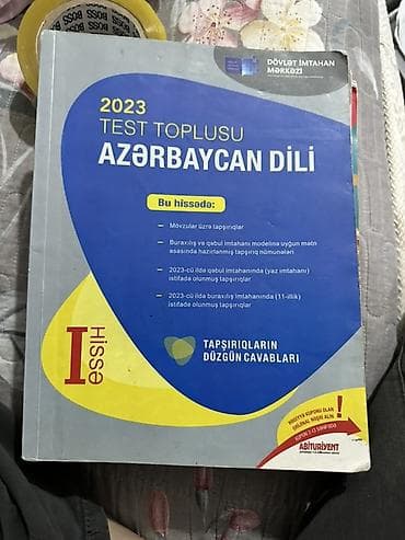 Kitablar və jurnallar: DİM “Test Toplusu 2023” dəstəsi – I və II hissələr Tərkib: - English — 3