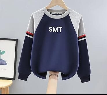 sederek usaq geyimleri: Uşaq üçün sweatşört - Model: “SMT” yazılı, rəng bloklu dizayn - — 1