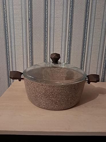 tefal qazan desti: Qazan, rəng - Bej, Qranit, 5-dən çox l, 30 sm, Türkiyə — 2