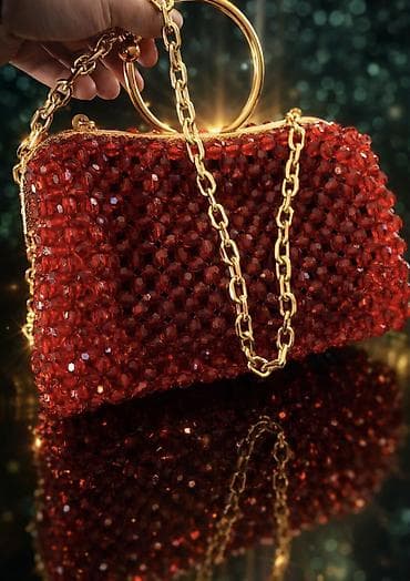 bez üçün çantalar: 🔷 Məhsul: Boncuk və kristal detallı elegant əl çantaları 🔶 — 2