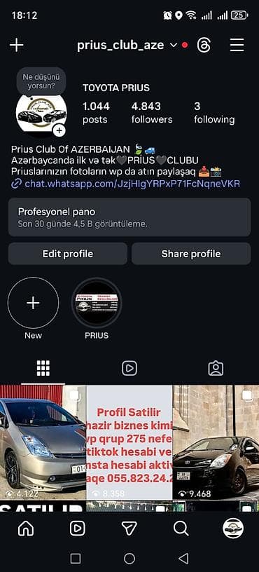 Məhsul/Xidmət: Prius Club of Azerbaijan – Toyota Prius sahibləri və