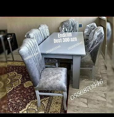 Düz masa, Qonaq otağı üçün, 6 nəfər, Açılmayan, Rusiya, Zəmanətli