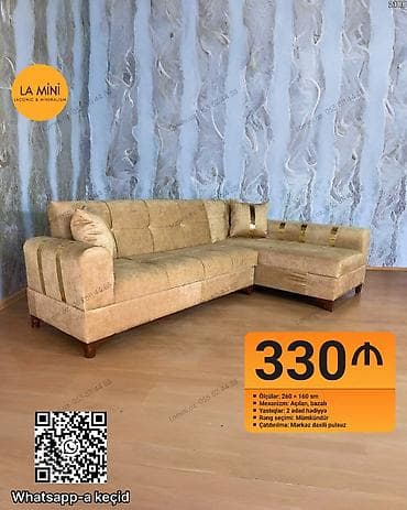 mini divan: Künc divan, Açılan, Bazalı, Parça, Şəhərdaxili pulsuz çatdırılma — 1