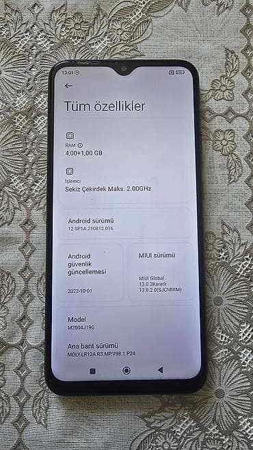 telefon honor: Redmi 9, 64 GB, rəng - Qara, Barmaq izi — 2