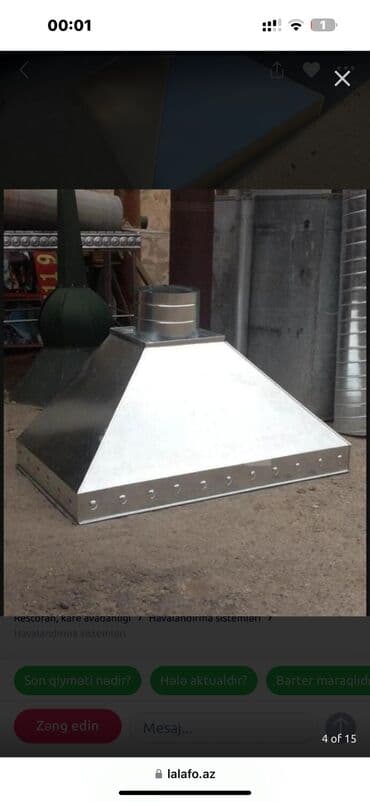 restoran havalandırma sistemleri: Havalandirma Zontiklerin ve Nerj Metbext Avadanliqlarin, Soyuducularin — 16