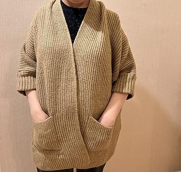 Standart.Yenidi.Qadınlar üçün toxunma kardiqan - Rəng: bej/qum tonu -