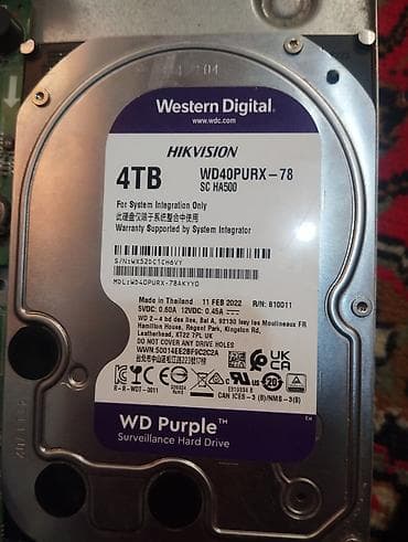 Daxili Sərt disk (HDD) Western Digital (WD), 4 TB, 3.5"