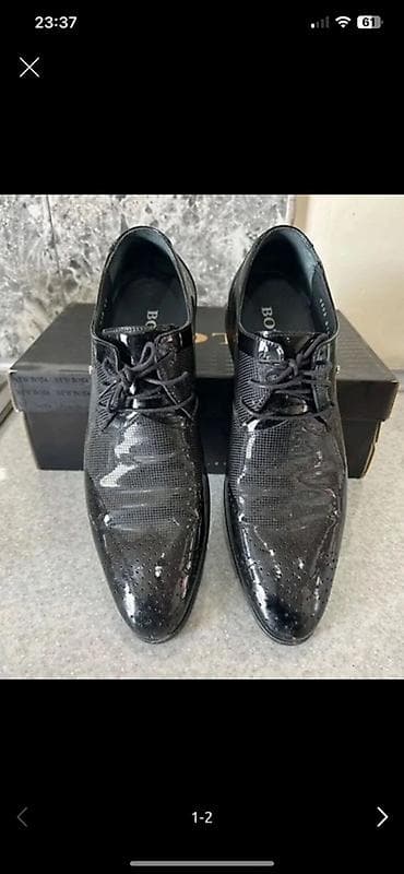 BOTA brendi kişi klassik ayaqqabıları - Rəng: qara, lak effektli — 1