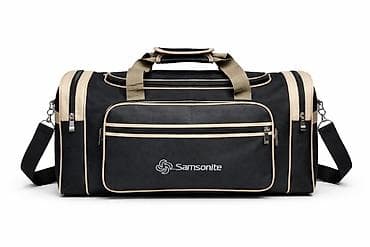 Maskalar, eynəklər: Samsonite idman/səyahət çantası - Rəng: qara, bej rəngli haşiyələr və — 1