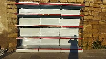 Полочные витрины: Mağaza vitrini üçün metal stend rəf - Material: metal konstruksiya - — 2