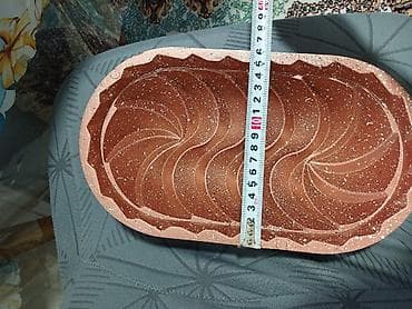 çuğun tava: Şirniyyət qəlibləri, rəng - Qızılı, Metal, Oval, 1 — 1