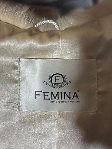 baş geyimi: Femina qadın xəz palto - Brend: FEMINA (daxili atlas astar üzərində — 3