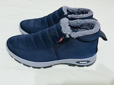 ayaqlar: Qışlıq kişi botları - Rəng: tünd göy (navy) - Model: slip-on üslubda — 1