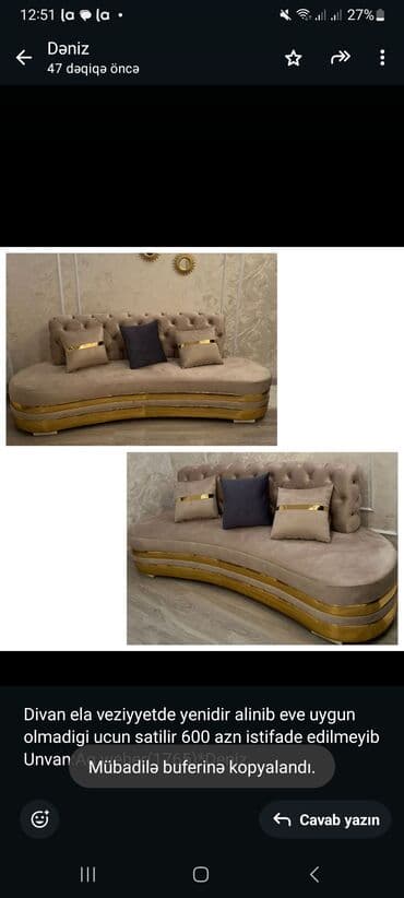 divan alan: Divan, Açılmayan, Bazasız, Vеlur parça — 1