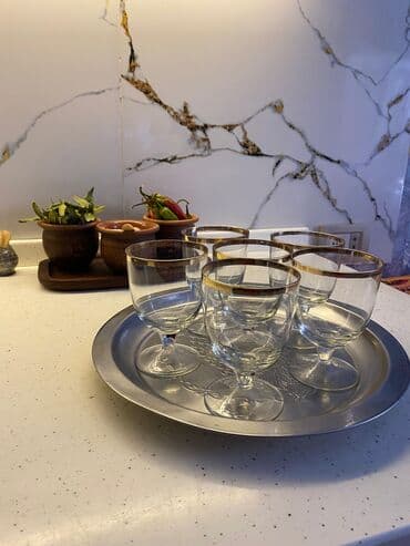 Mətbəx aksesuarları: Stəkanlar, Xrustal, 6 ədədli dəst — 3