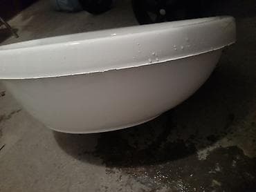 tula: • Oval formalı şaquli üstəqoyma (countertop) lavabo • Material: ağ — 2