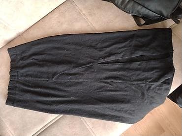 qadın geyimlər: Qara ətək - Model: Düz kəsim, arxa hissədə yarıq - Uzunluq: Dizə — 3