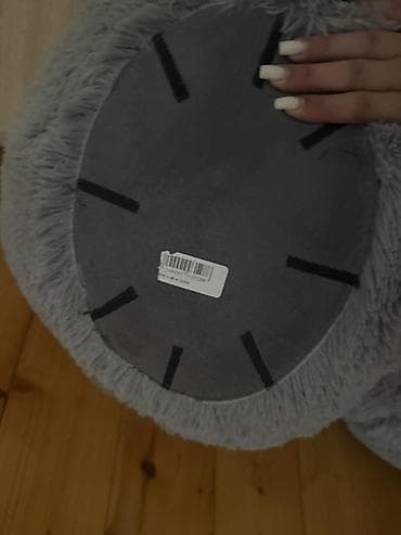 Yumşaq oyuncaqlar: Böyük ölçülü peluş ayı oyuncağı 2 metr boyu var - Rəng: boz - Üst — 3
