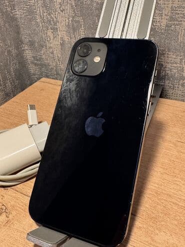 iphone 12 2 ci el: IPhone 12, 64 GB, Qara, Simsiz şarj, Face ID, Sənədlərlə — 2